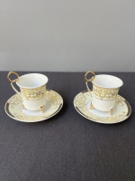 İKİLİ FİNE PORCELAIN ALTIN YALDIZLI KAHVE FİNCAN TAKIMI