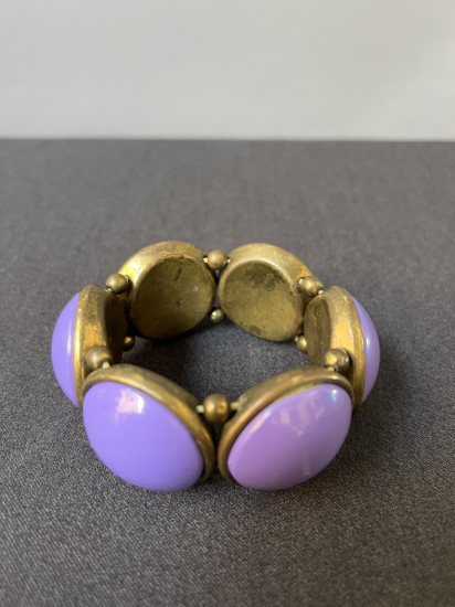 MOR TAŞLI LASTİKLİ BİLEZİK