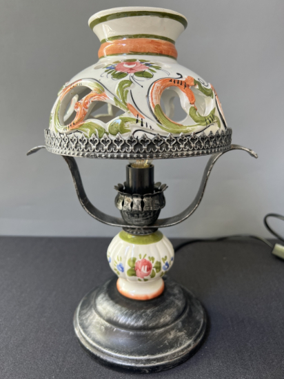 EL BOYAMA AJURLU SERAMİK LAMBA