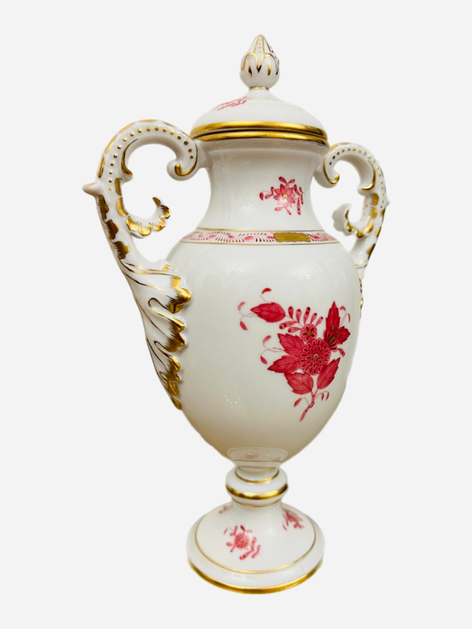 HEREND PORSELEN KAPAKLI VAZO