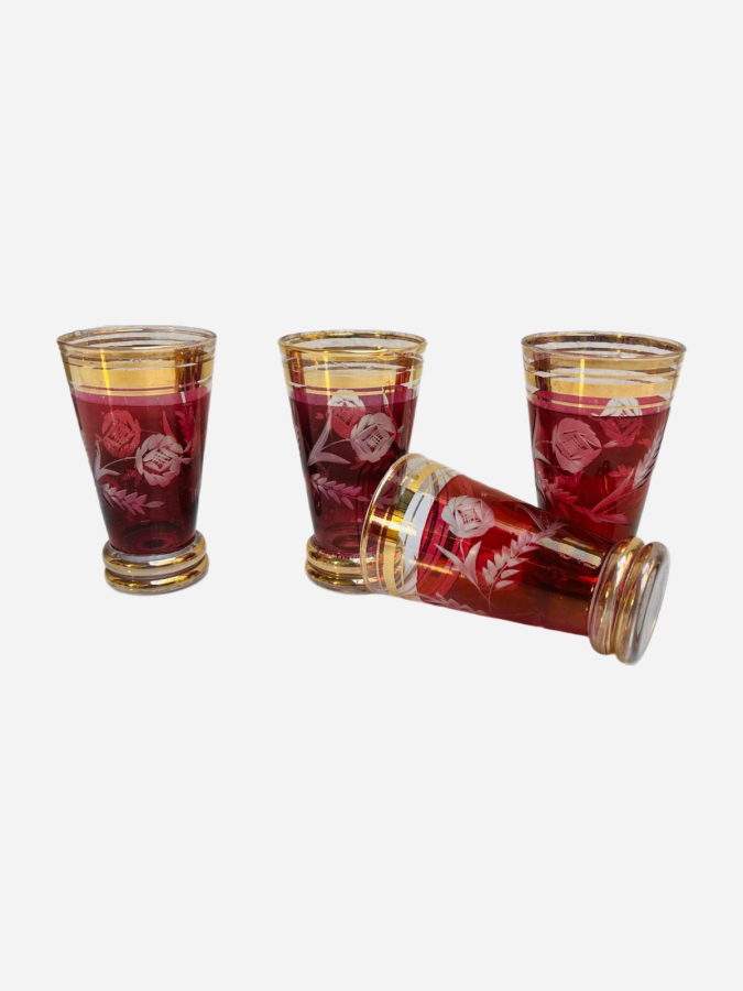 KIRMIZI BOHEM CAM BARDAK