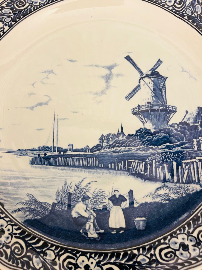  DELFTS HOLLAND EL BOYAMA BÜYÜK BOY PORSELEN TABAK