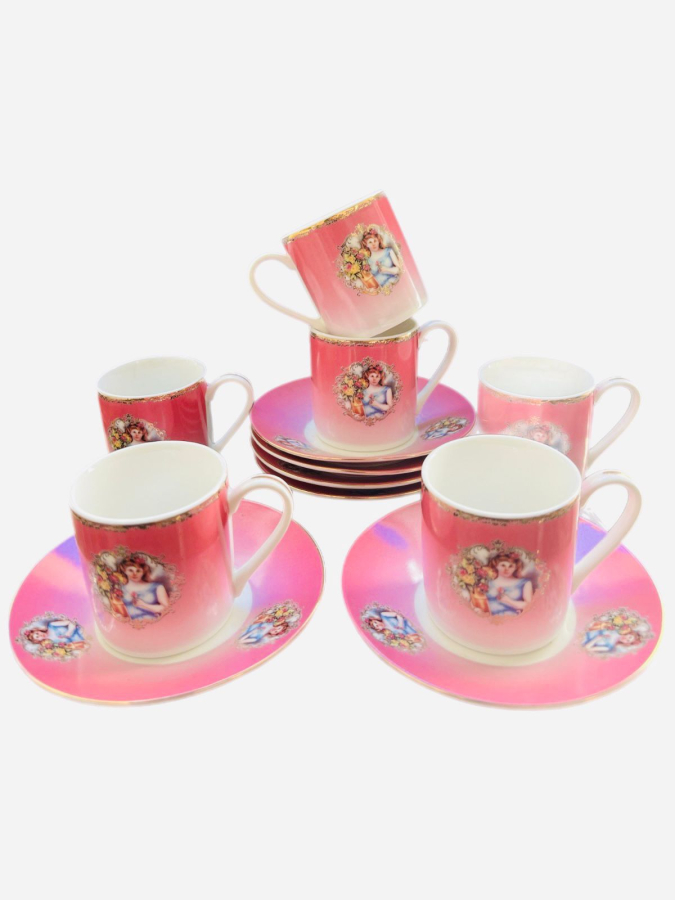 BAVARİA PEMBE FİNCAN TAKIMI