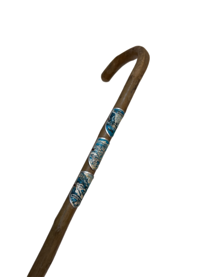 3 PLAKA SÜSLEMELİ BASTON