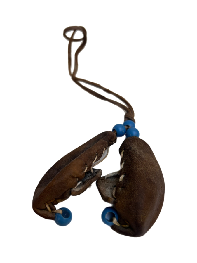 MİNİYATÜR NAZAR BONCUKLU DERİ BEBEK PABUCU