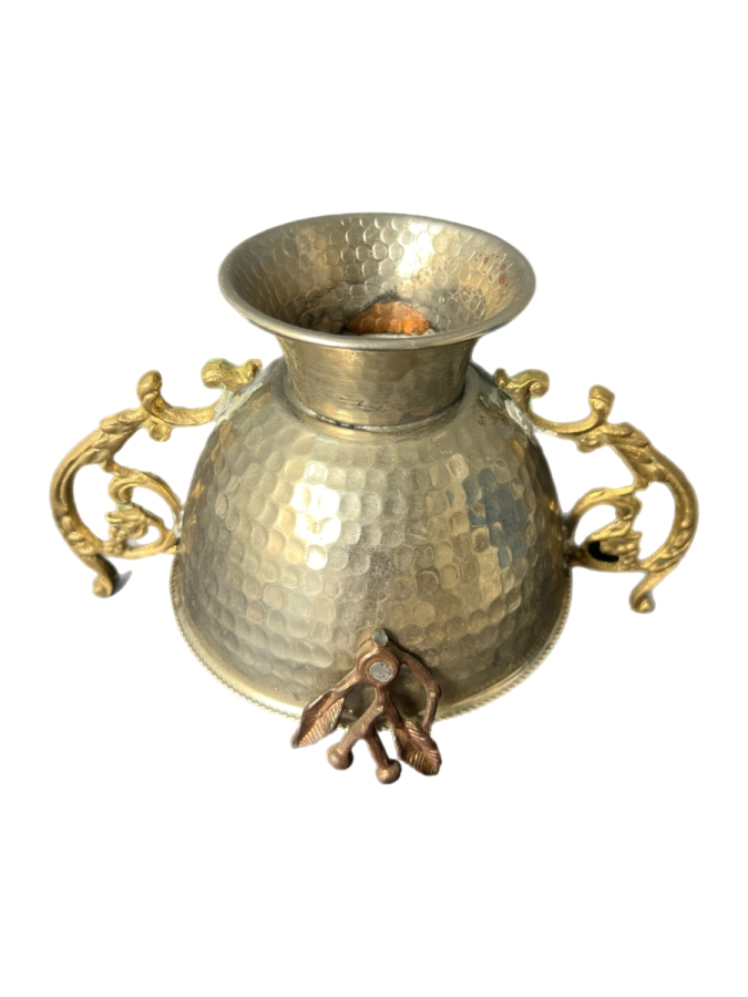 EL DÖVME BAKIR VE PİRİNÇ KULPLU DEKORATİF ŞEKERLİK / MEYVELİK