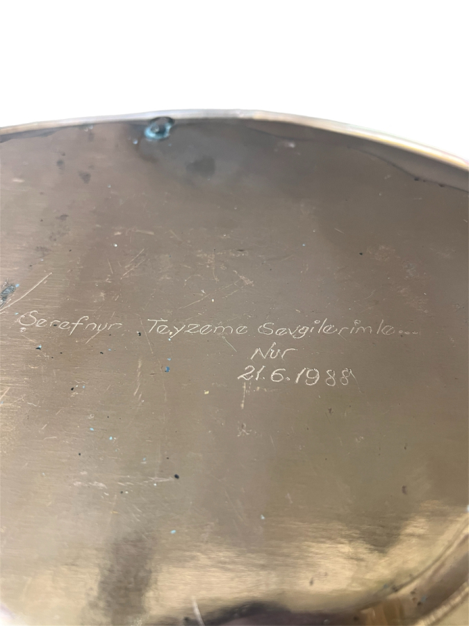 OSMANLI TARZI EL İŞİ BAKIR SERVİS TEPSİSİ