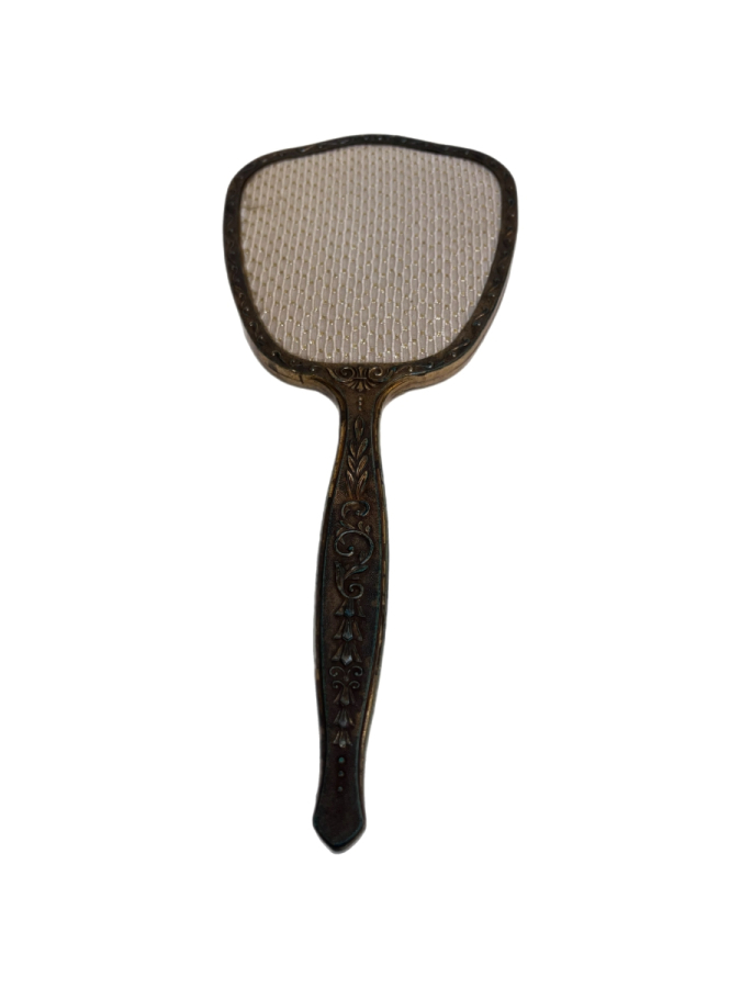 KABARTMA DESENLİ ANTİKA EL AYNASI