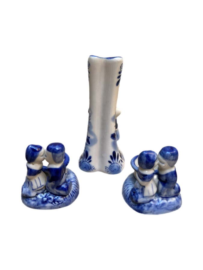 DELFT TARZI MAVİ BEYAZ PORSELEN 3’LÜ TAKIM