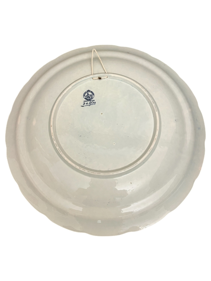 DELFTS HOLLAND EL BOYAMA BÜYÜK BOY PEYZAJ SAHNELİ PORSELEN TABAK