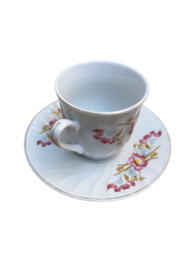 EL BOYAMA  24 KARAT ALTIN YALDIZLARLA DETAYLANMIŞ ÇİFT FİNCAN