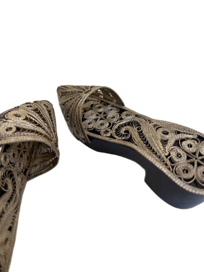 TELKARİ EL İŞİ ÇİFT DEKORATİF TERLİK