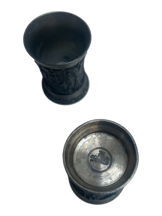 WMF ZINN – DEKORATİF ÇİFT RÖLYEF PEWTER BARDAK