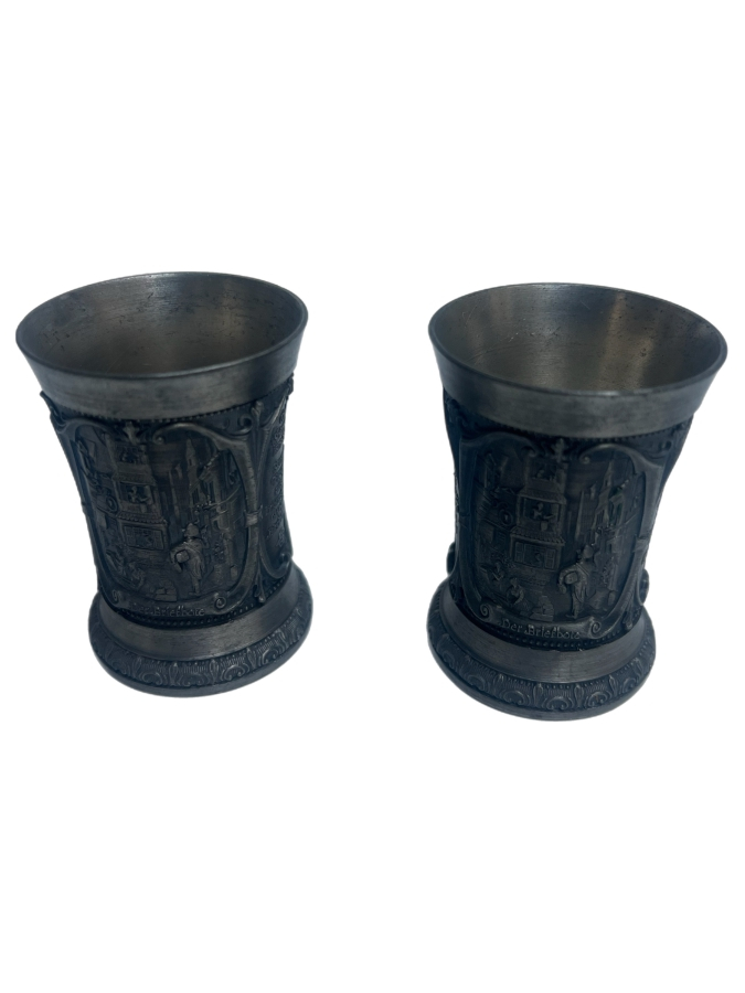 WMF ZINN – DEKORATİF ÇİFT RÖLYEF PEWTER BARDAK