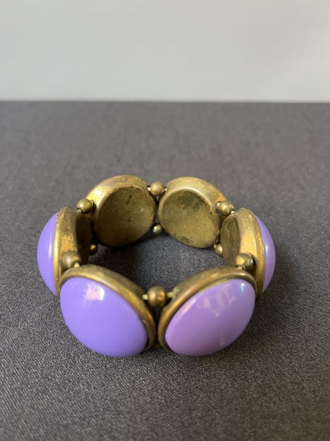 MOR TAŞLI LASTİKLİ BİLEZİK