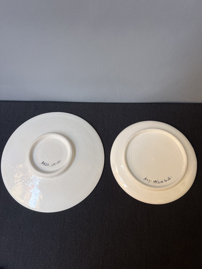 İKİLİ EL BOYAMA SERAMİK TABAKLAR