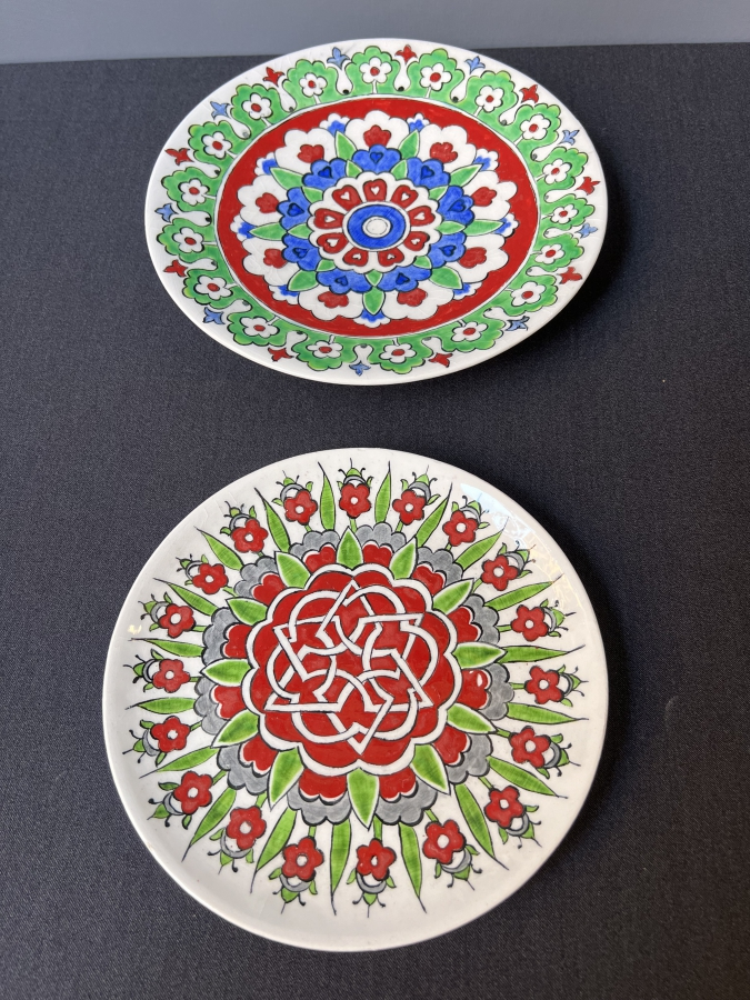 İKİLİ EL BOYAMA SERAMİK TABAKLAR