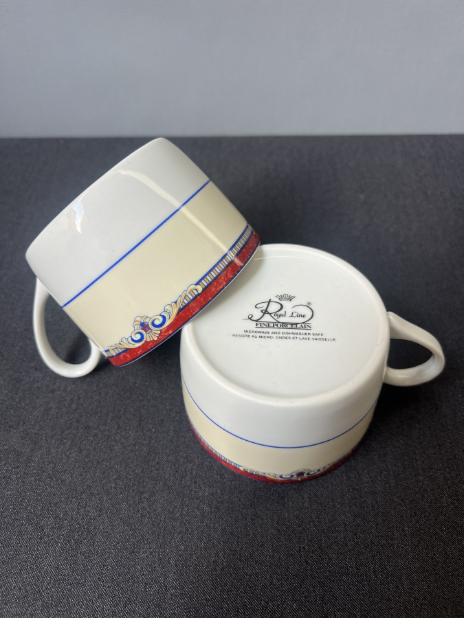 İNGİLİZ ROYAL LINE FINE PORCELAIN ÇİFT FİNCAN TAKIMI