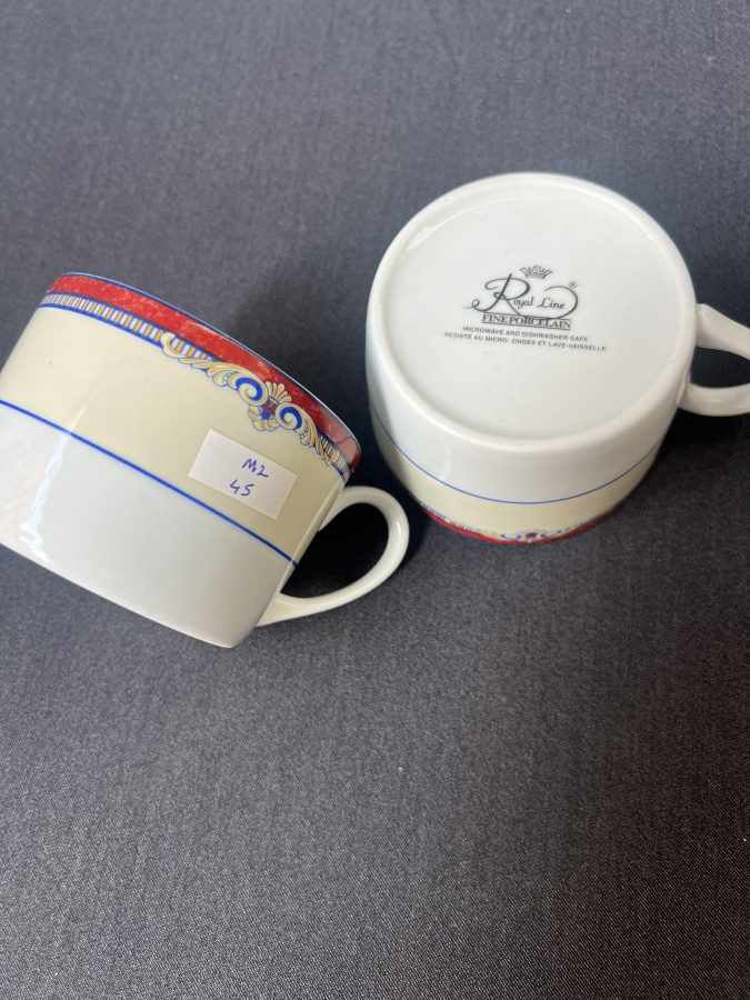 İNGİLİZ ROYAL LINE FINE PORCELAIN ÇİFT FİNCAN TAKIMI