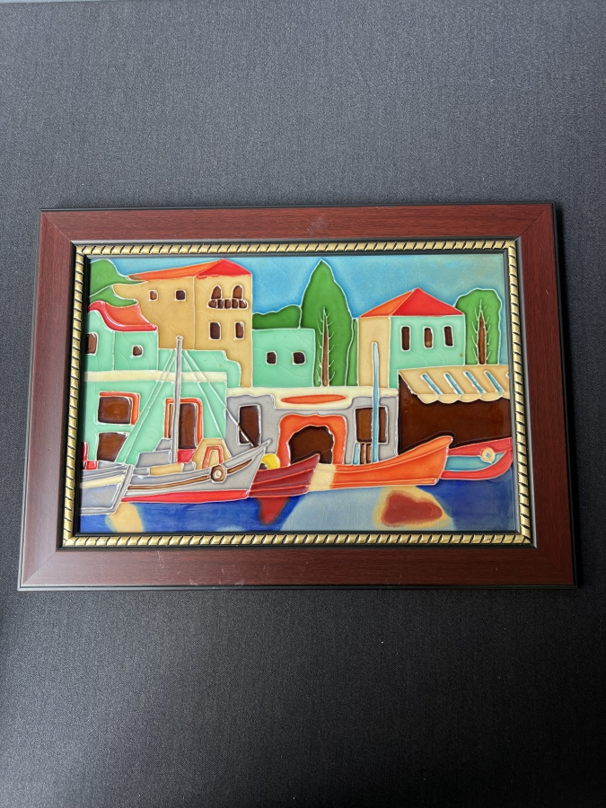 RENKLİ SERAMİK KABARTMA MANZARA TABLO