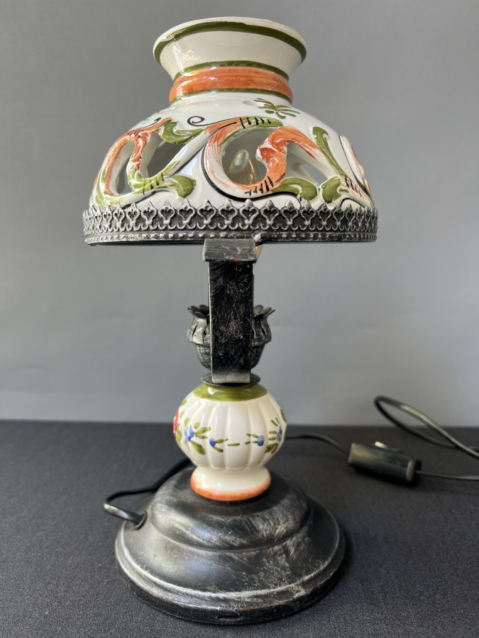 EL BOYAMA AJURLU SERAMİK LAMBA