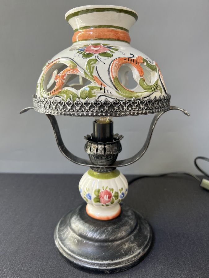 EL BOYAMA AJURLU SERAMİK LAMBA