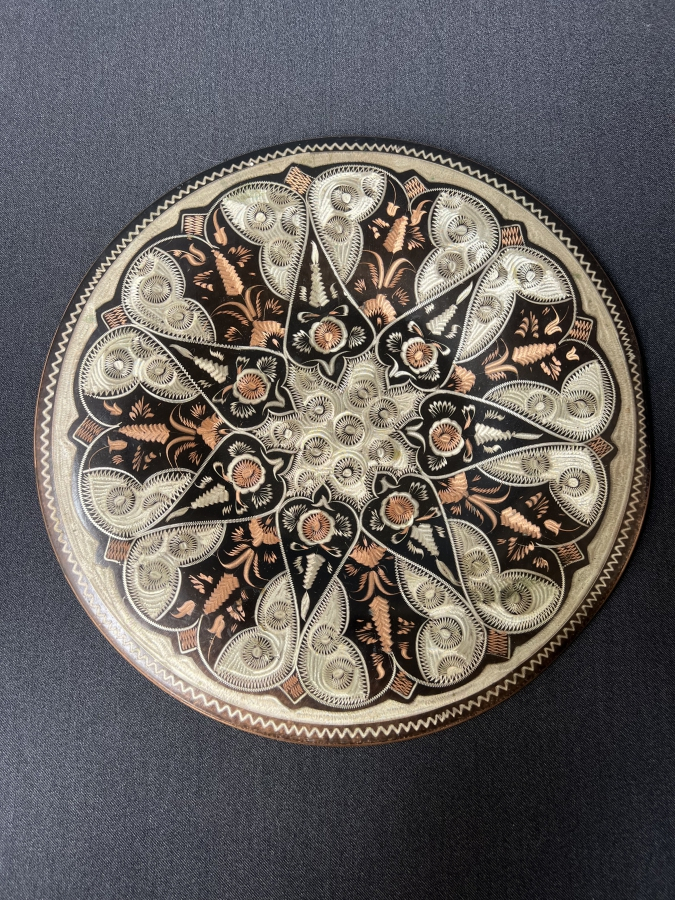 EL İŞİ BAKIR KABARTMA DEKORATİF TABAK