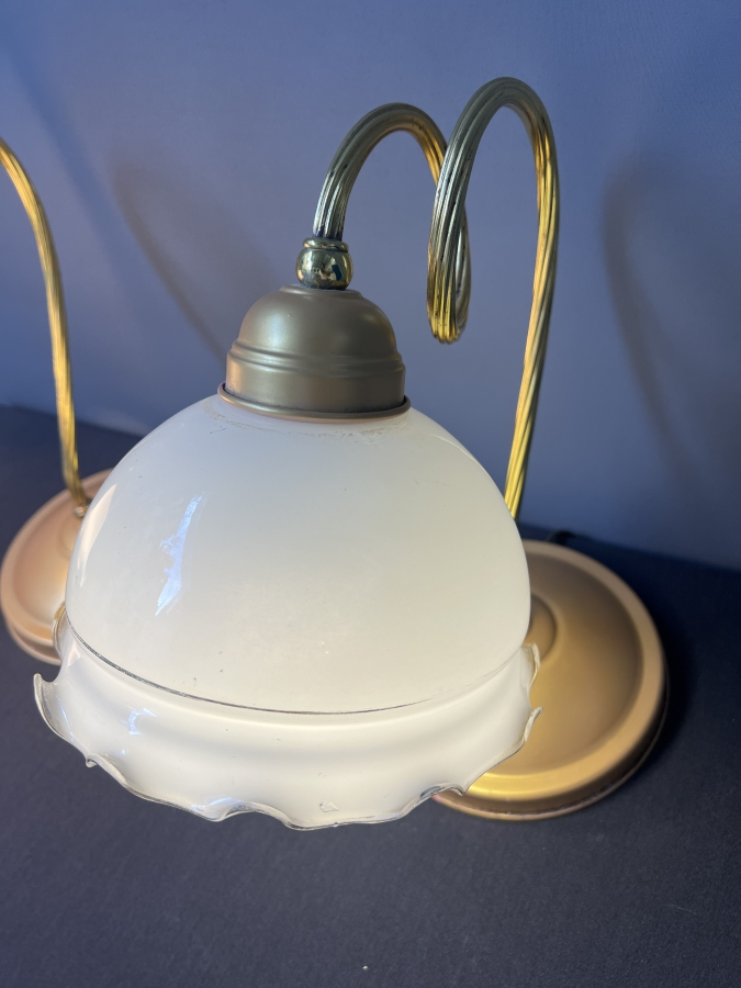 ÇİFT CAM ŞAPKALI MASA LAMBASI