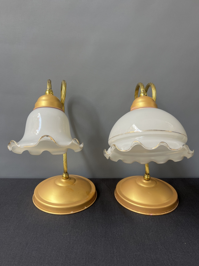 ÇİFT CAM ŞAPKALI MASA LAMBASI