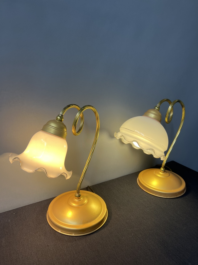 ÇİFT CAM ŞAPKALI MASA LAMBASI