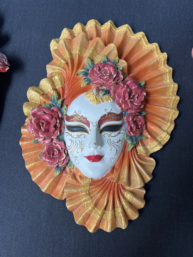 3 ADET EL BOYAMA SERAMİK VENEDİK MASKESİ