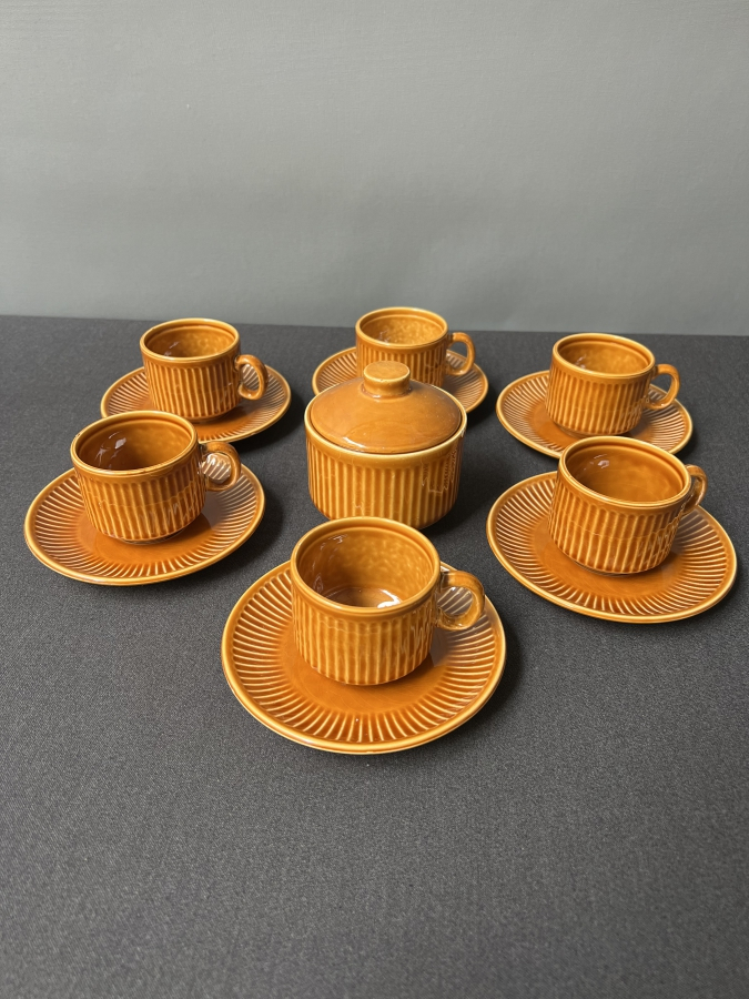 PAGNOZZIN EARTHENWARE (İTALY) – 6’LI KAHVE TAKIMI + ŞEKERLİK