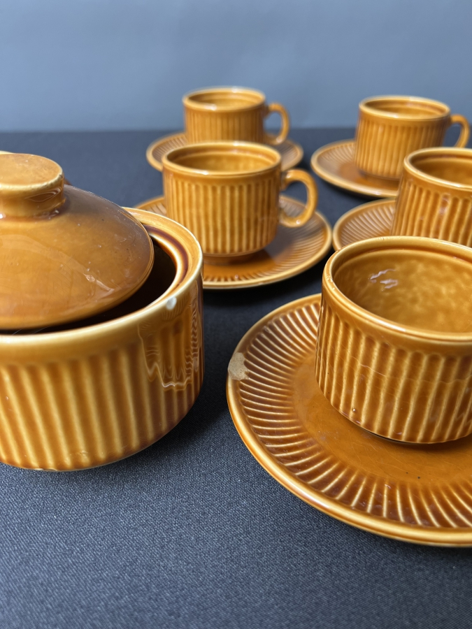 PAGNOZZIN EARTHENWARE (İTALY) – 6’LI KAHVE TAKIMI + ŞEKERLİK
