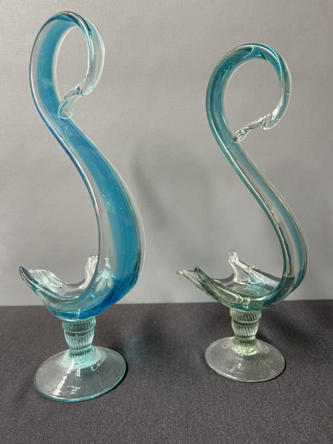 İKİLİ EL ÜFLEMESİ CAM FİGÜR SETİ (BALIK FORM)