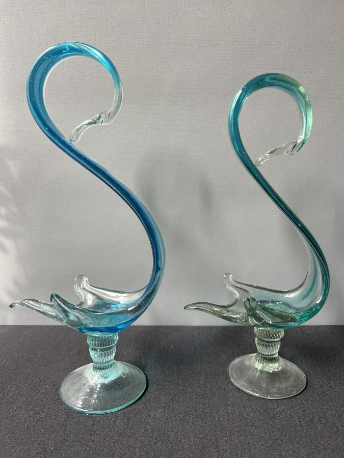 İKİLİ EL ÜFLEMESİ CAM FİGÜR SETİ (BALIK FORM)