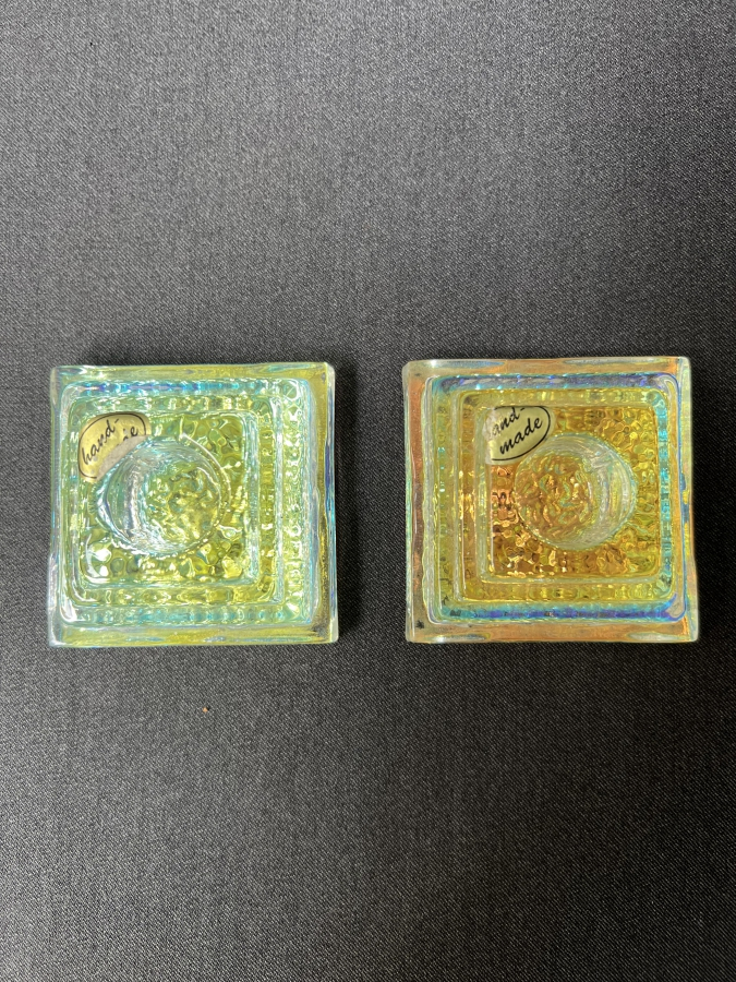 RENK DEĞİŞTİREN EL YAPIMI CAM MUMLUK SETİ