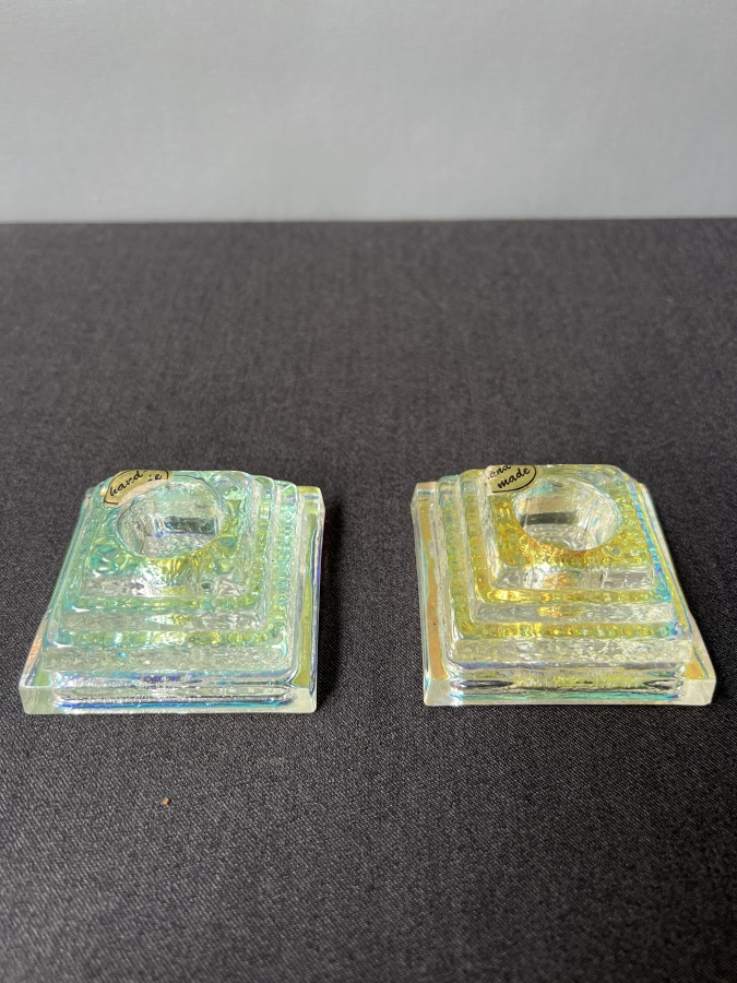 RENK DEĞİŞTİREN EL YAPIMI CAM MUMLUK SETİ