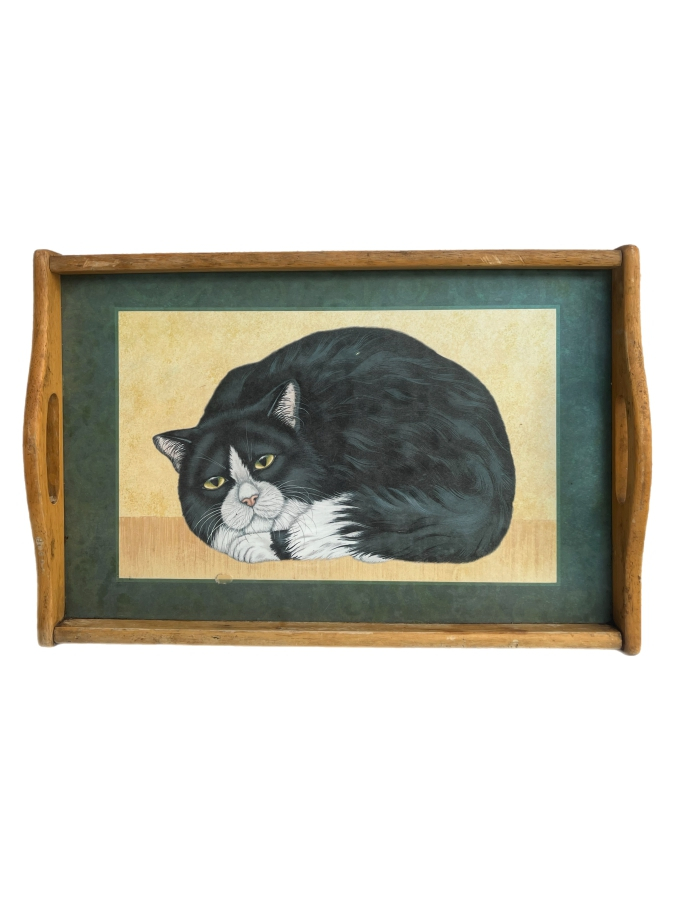 MARKS & SPENCER KEDİ TEMALI AHŞAP SERVİS TEPSİSİ