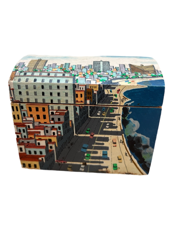 EL BOYAMA KÜBA “EL MALECÓN – LA HABANA” AHŞAP KUTU